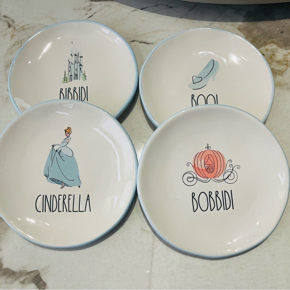 Rae Dunn Cinderella Ceramic Cookie Plates Set
